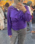 Tie-back Shirt in Purple