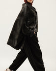 Black Suede top