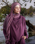 Burgundy Drape Shoulder Top