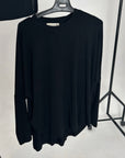 Double Layered Basic Top in Black