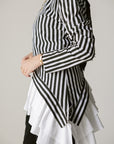 Stripped Top with white ruffles