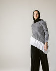Stripped Top with white ruffles