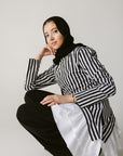 Stripped Top with white ruffles