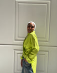 Tie-back Shirt in Apple Green