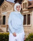 Baby blue Aspen drape