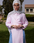 Pink Crinkled Long Shirt