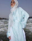 Mint Crinkled Long Shirt