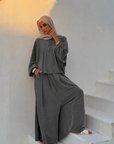 Grey Drape Pants