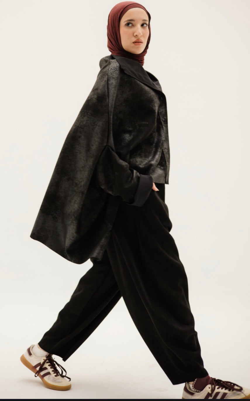 Black Suede top