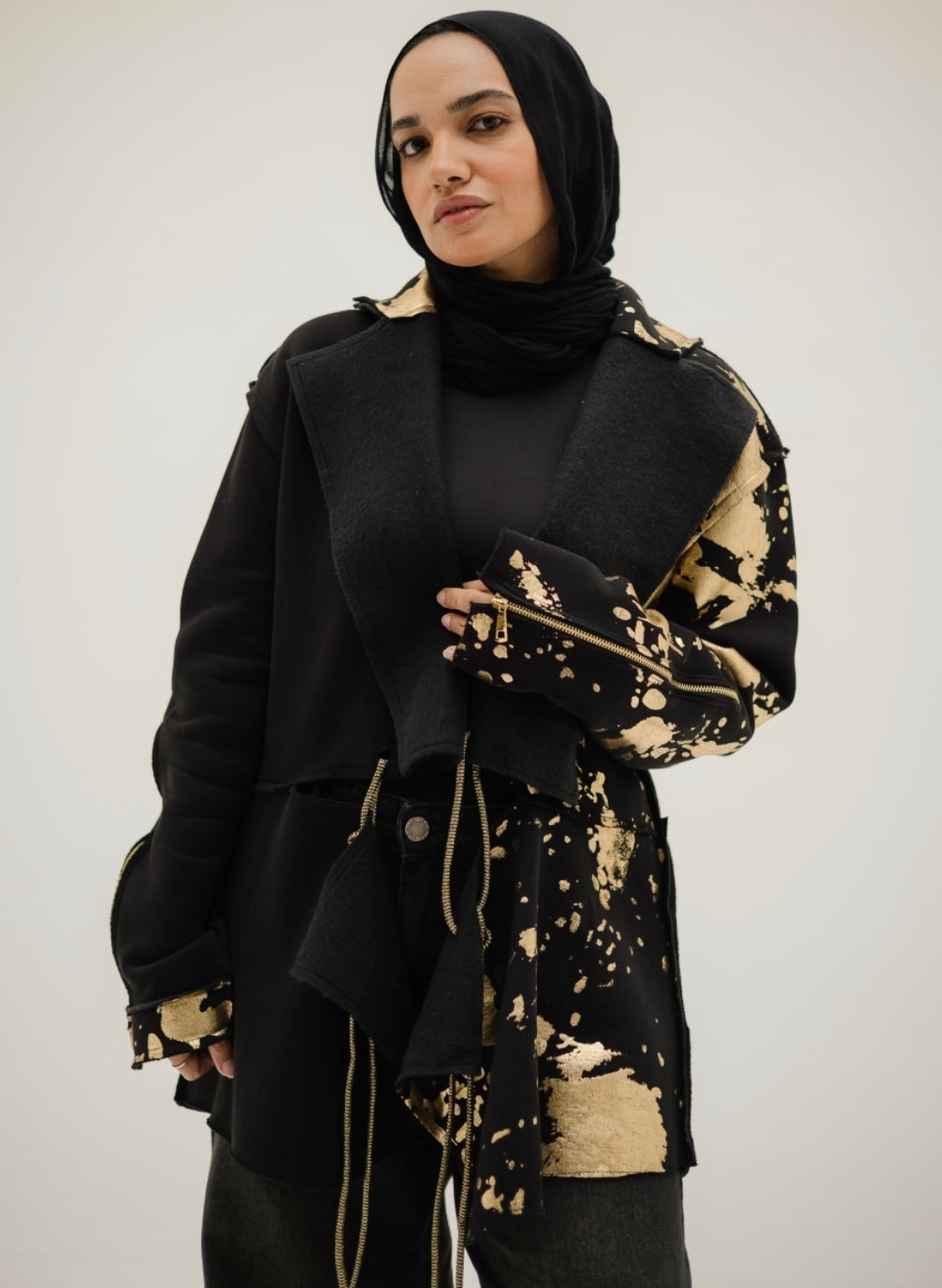 Black X Gold Marble Jacket