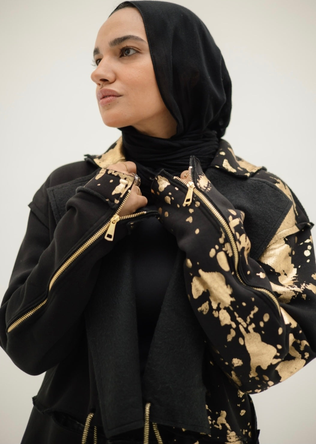 Black X Gold Marble Jacket