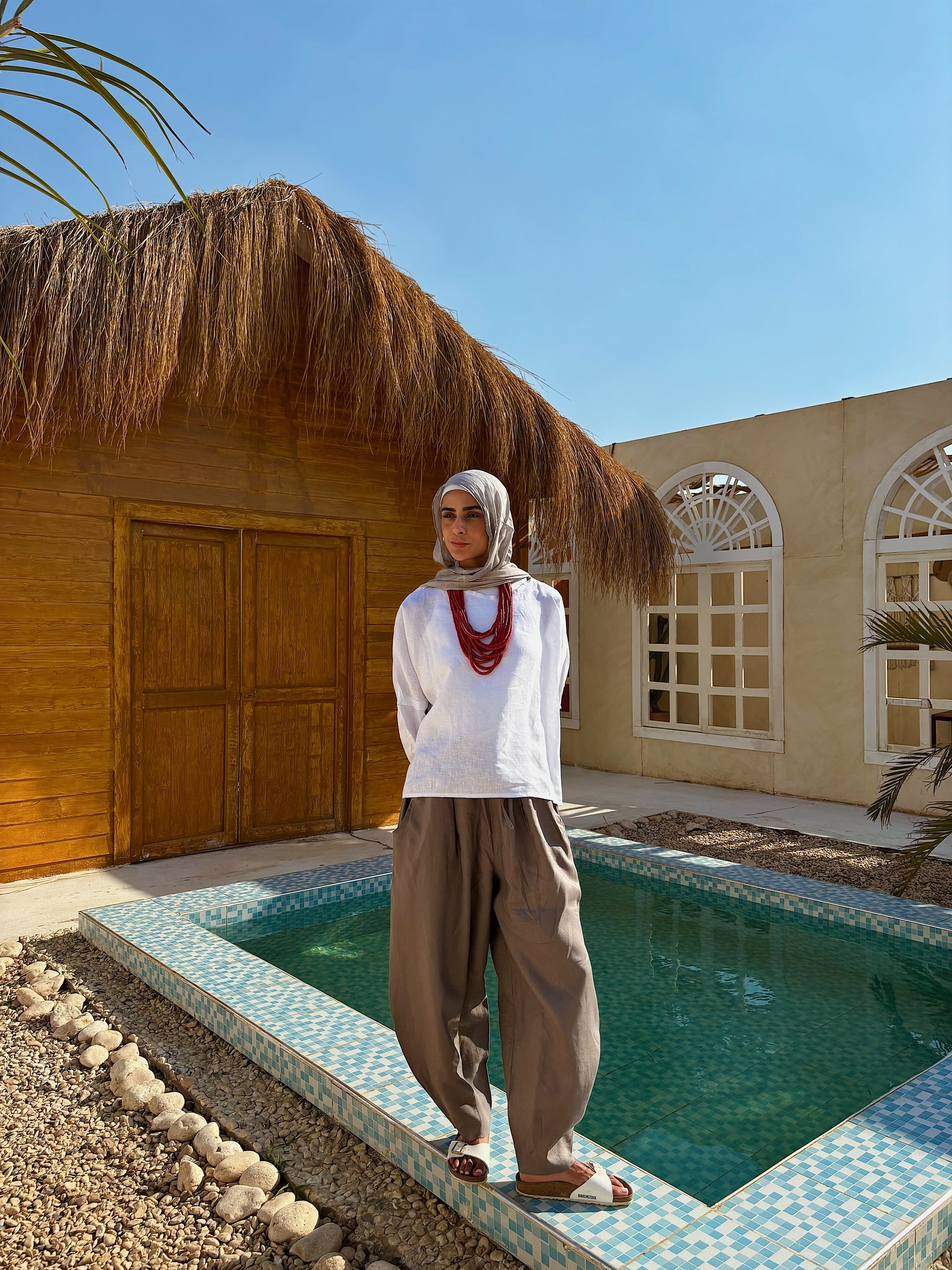 Café Pure Linen Pants