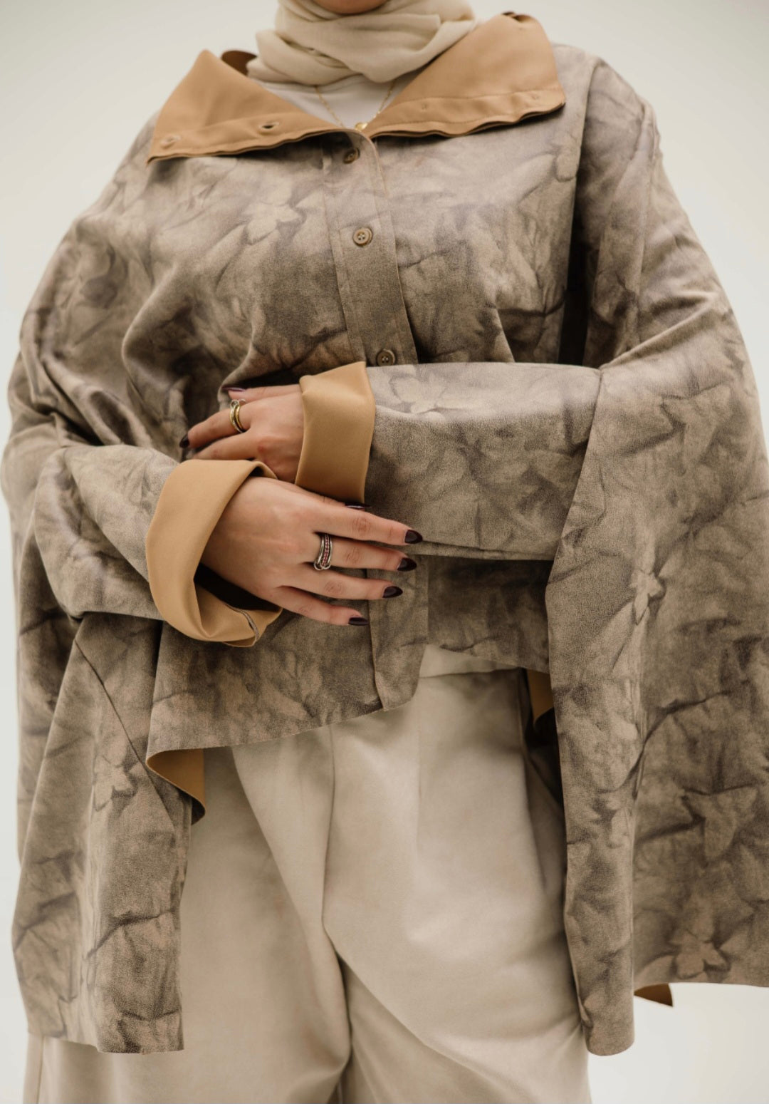 Beige Suede top