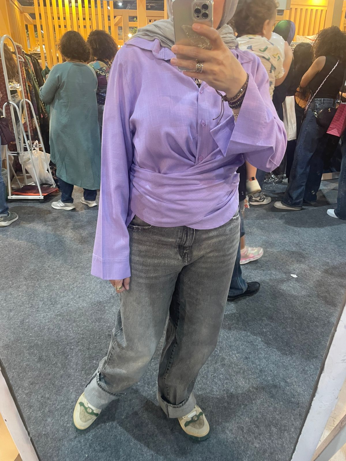Tie-back Shirt in Lavender