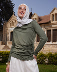 Olive Aspen Drape Top