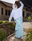 Turquoise Ruffle Skirt