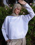 Pure Linen Top with Café trim