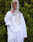 Pure Linen Top with white trim