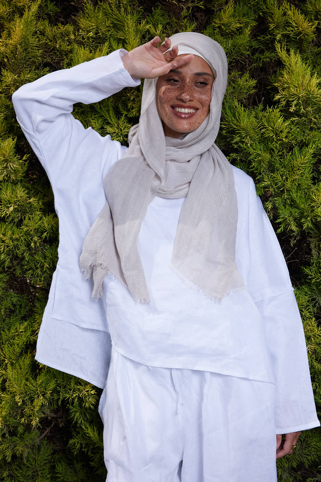 Pure Linen Top with white trim