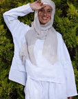 Pure Linen Top with white trim