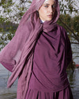 Burgundy  Drape Shoulder Top
