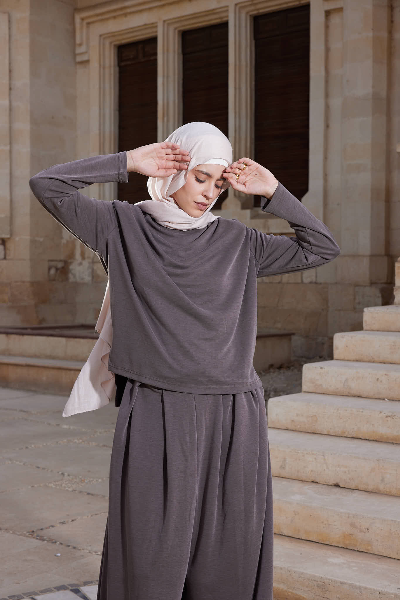 Café Drape Shoulder Top