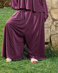 Burgundy Drape Pants