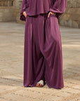 Burgundy Drape Pants