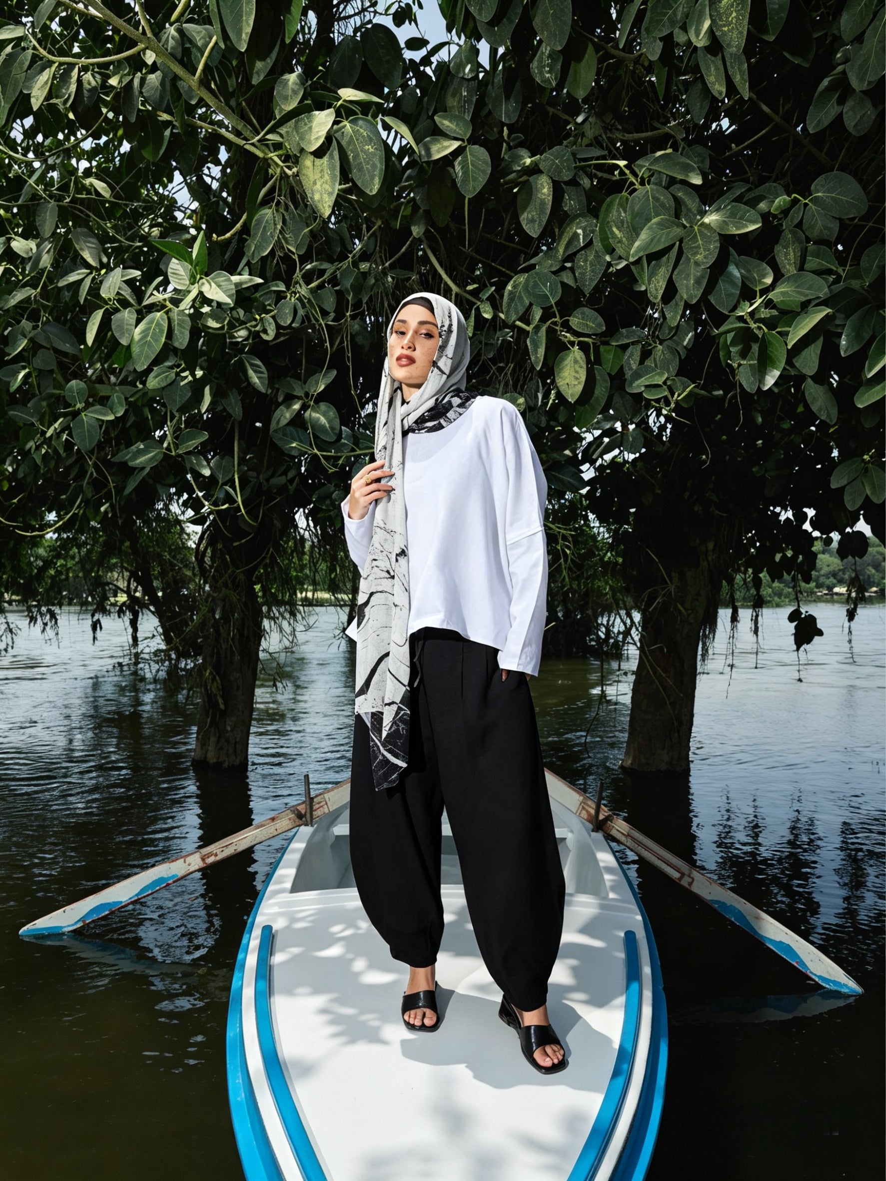 Black Pure Linen Pants