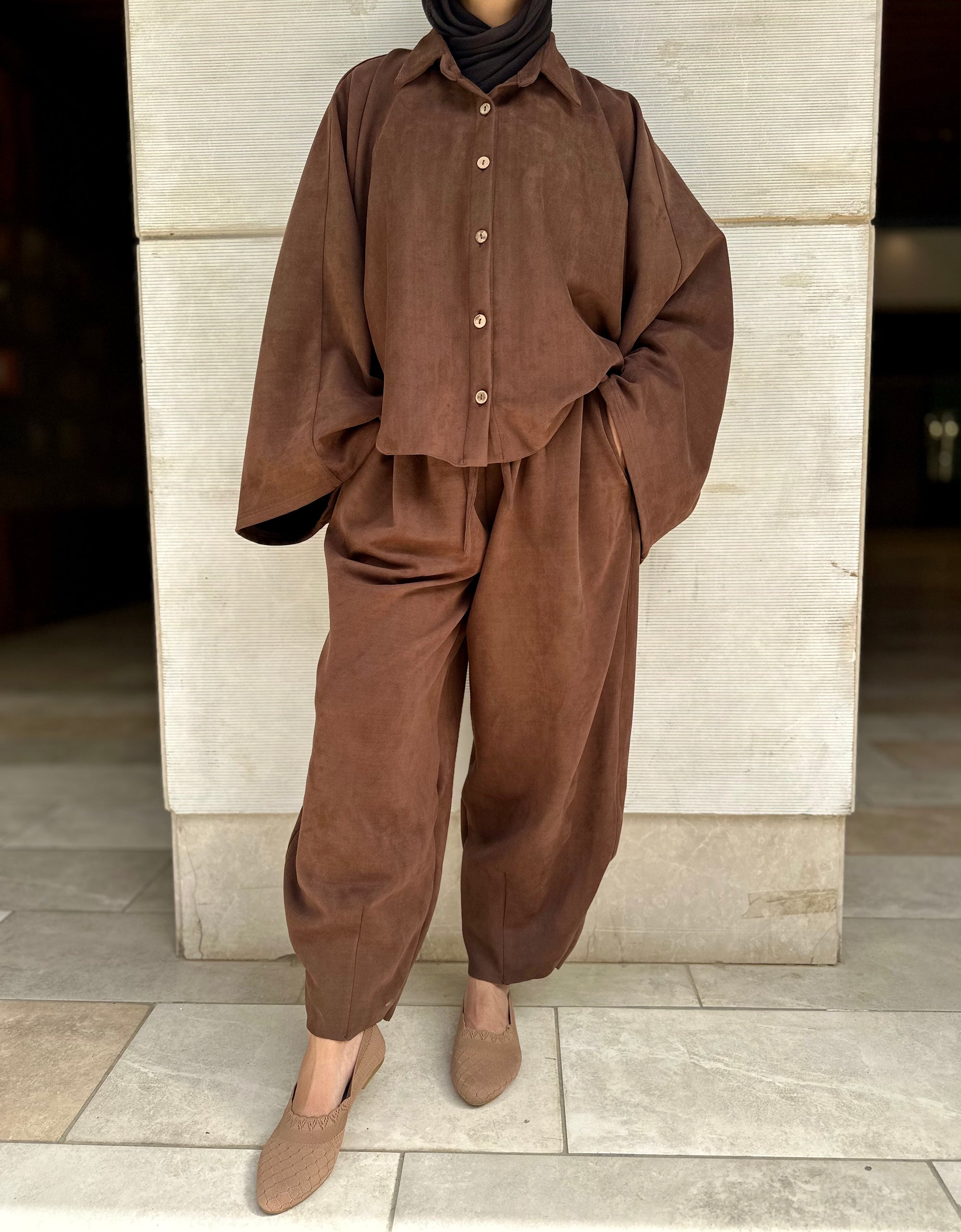 Brown Ballon Top