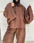 Brown Ballon Top
