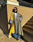 Coldful Kimono in Olive&Mustard