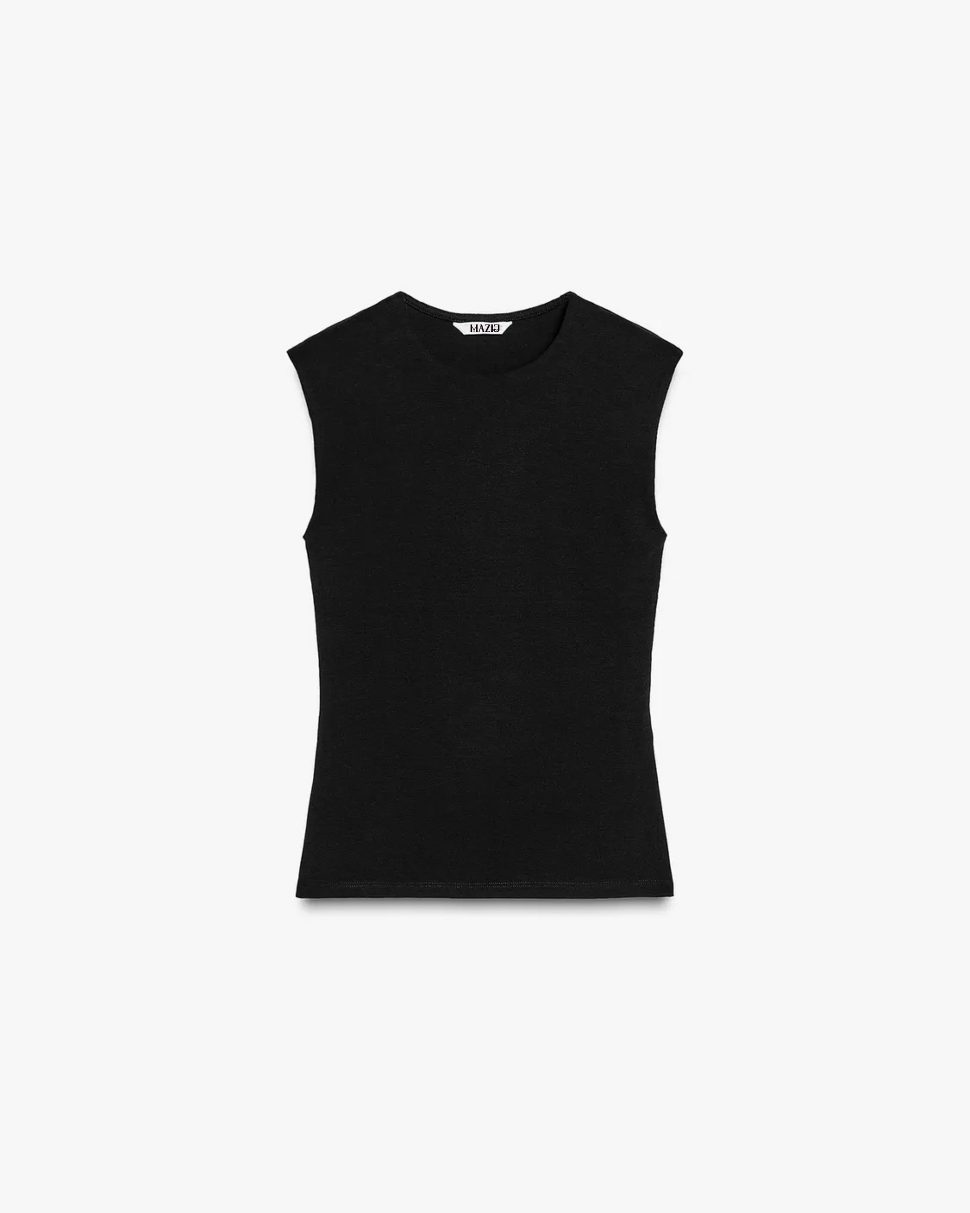 Sleeveless Basic Top in black