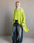 Wrinkle Top in apple green