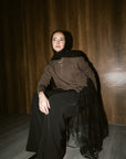 Brown Lace Top