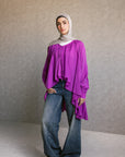 Fusia wrinkle top