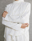 Off white Patterned Linen Top