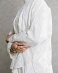Off white Patterned Linen Top
