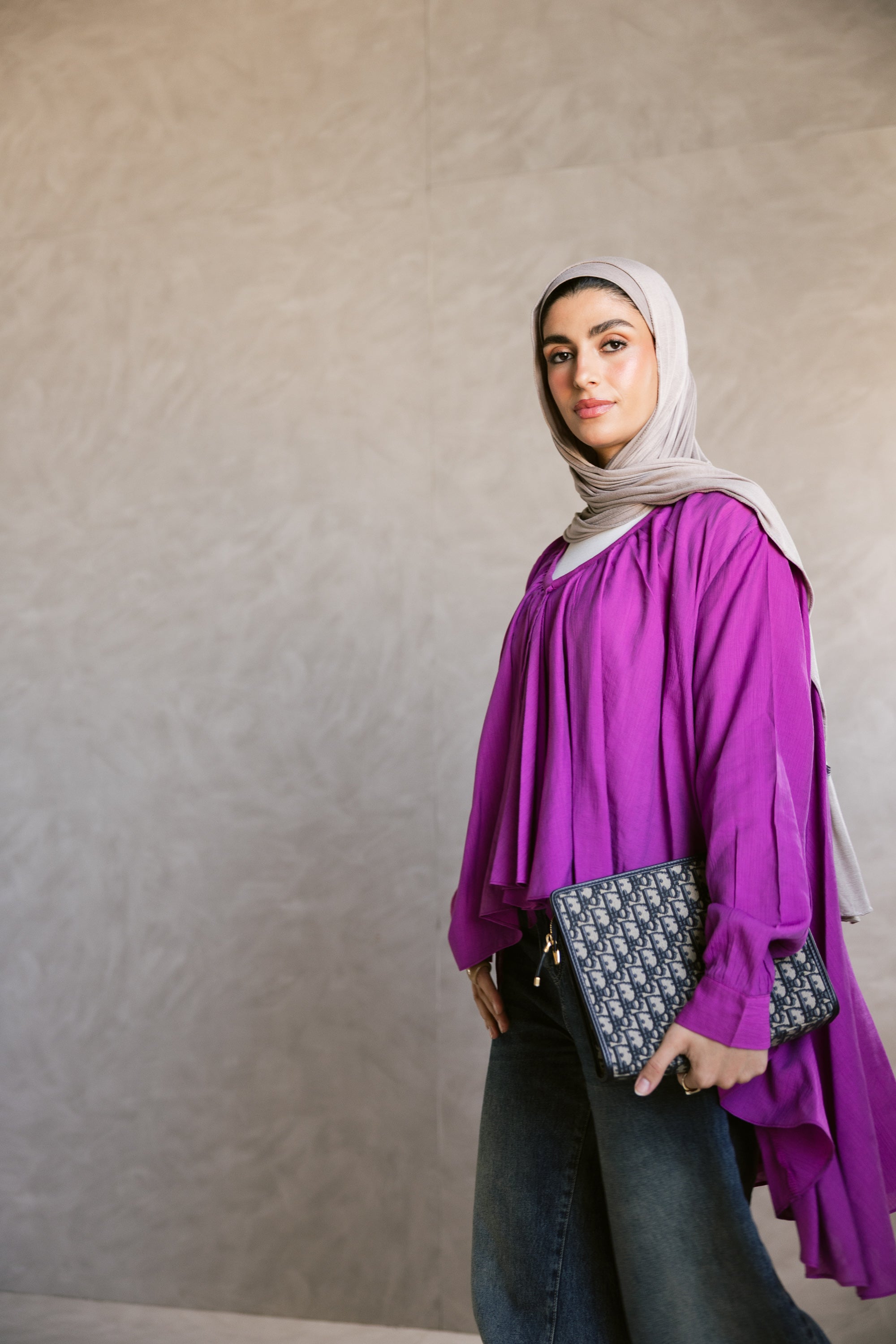Fusia wrinkle top