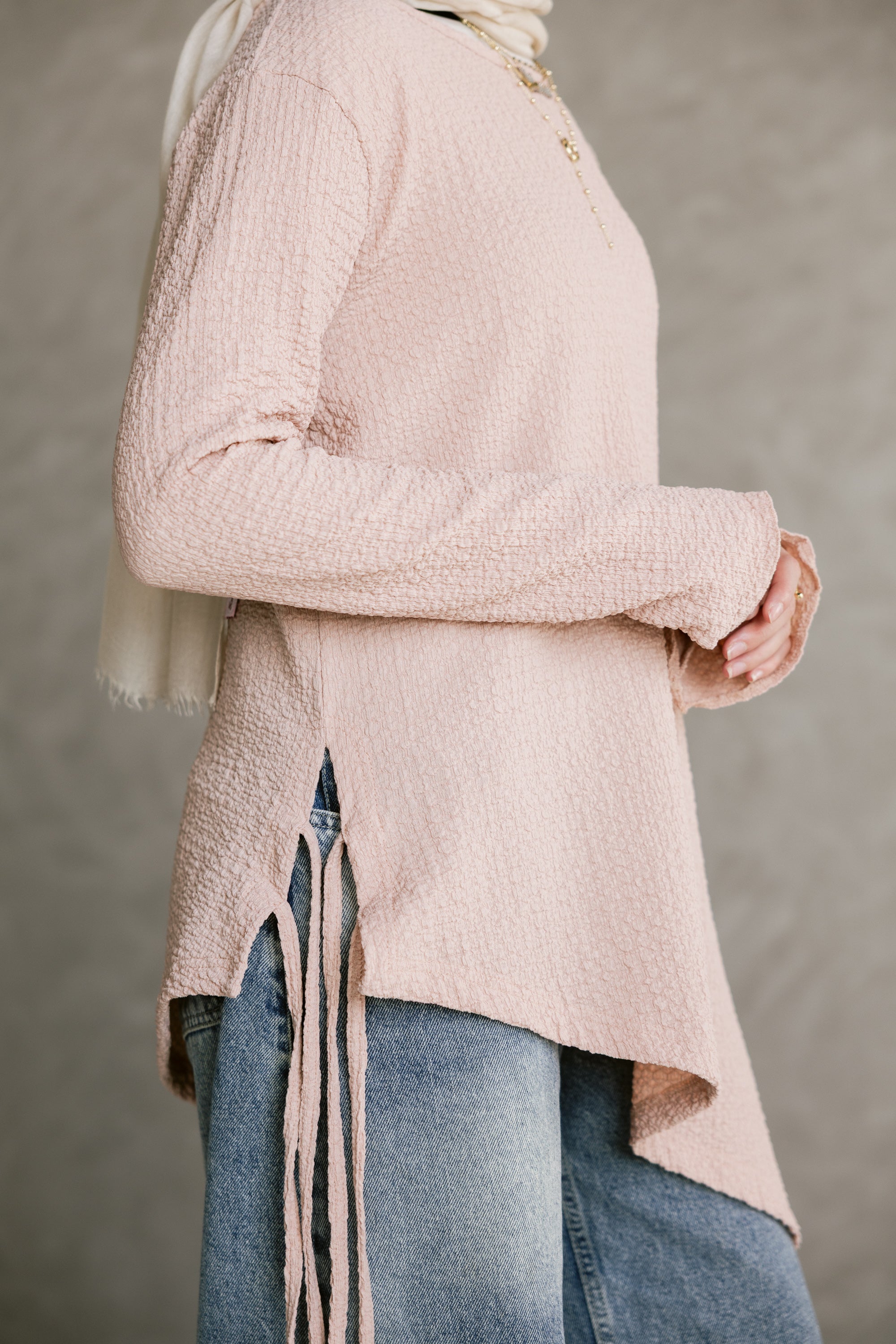 Blush pink Asymmetric Top