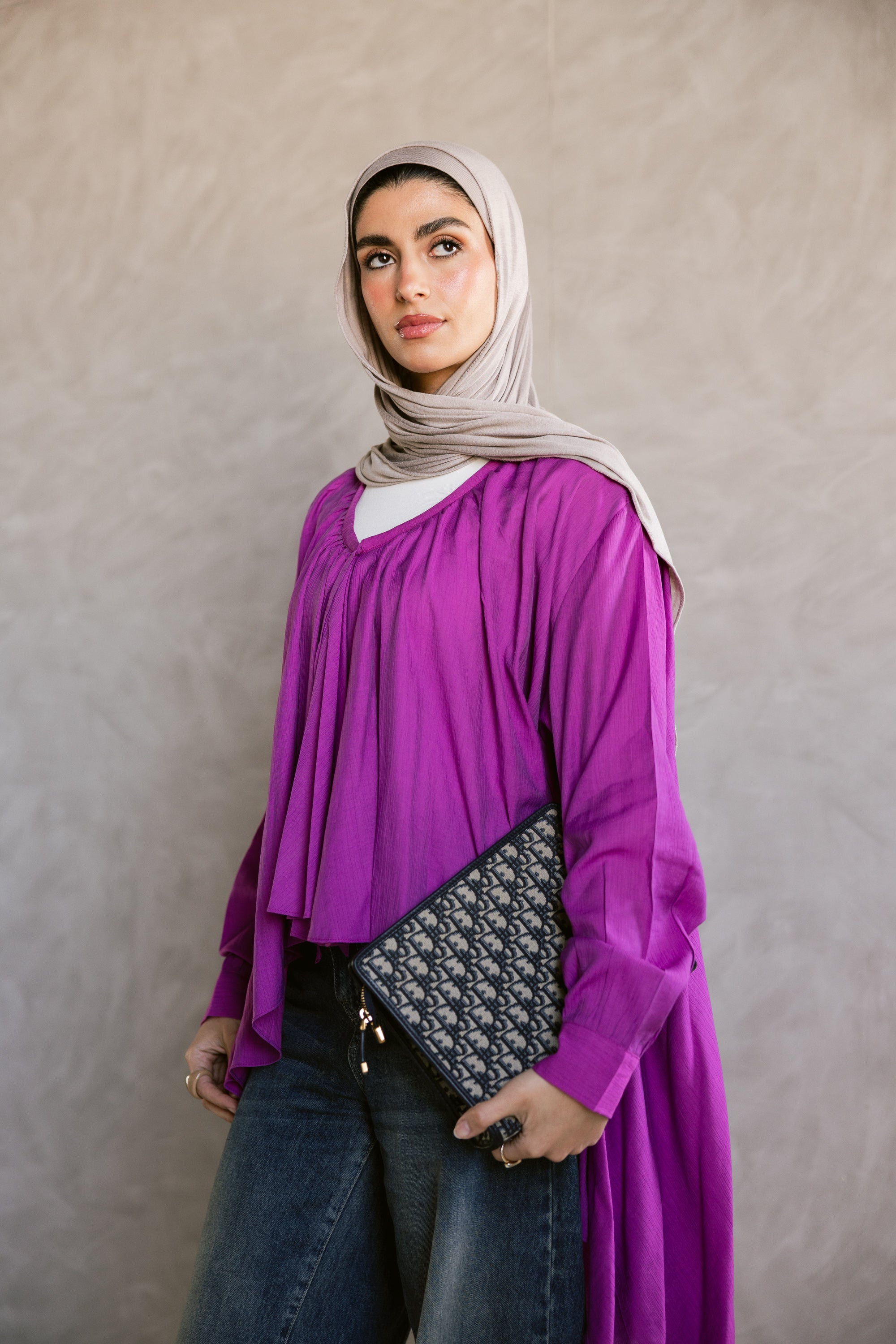 Fusia wrinkle top