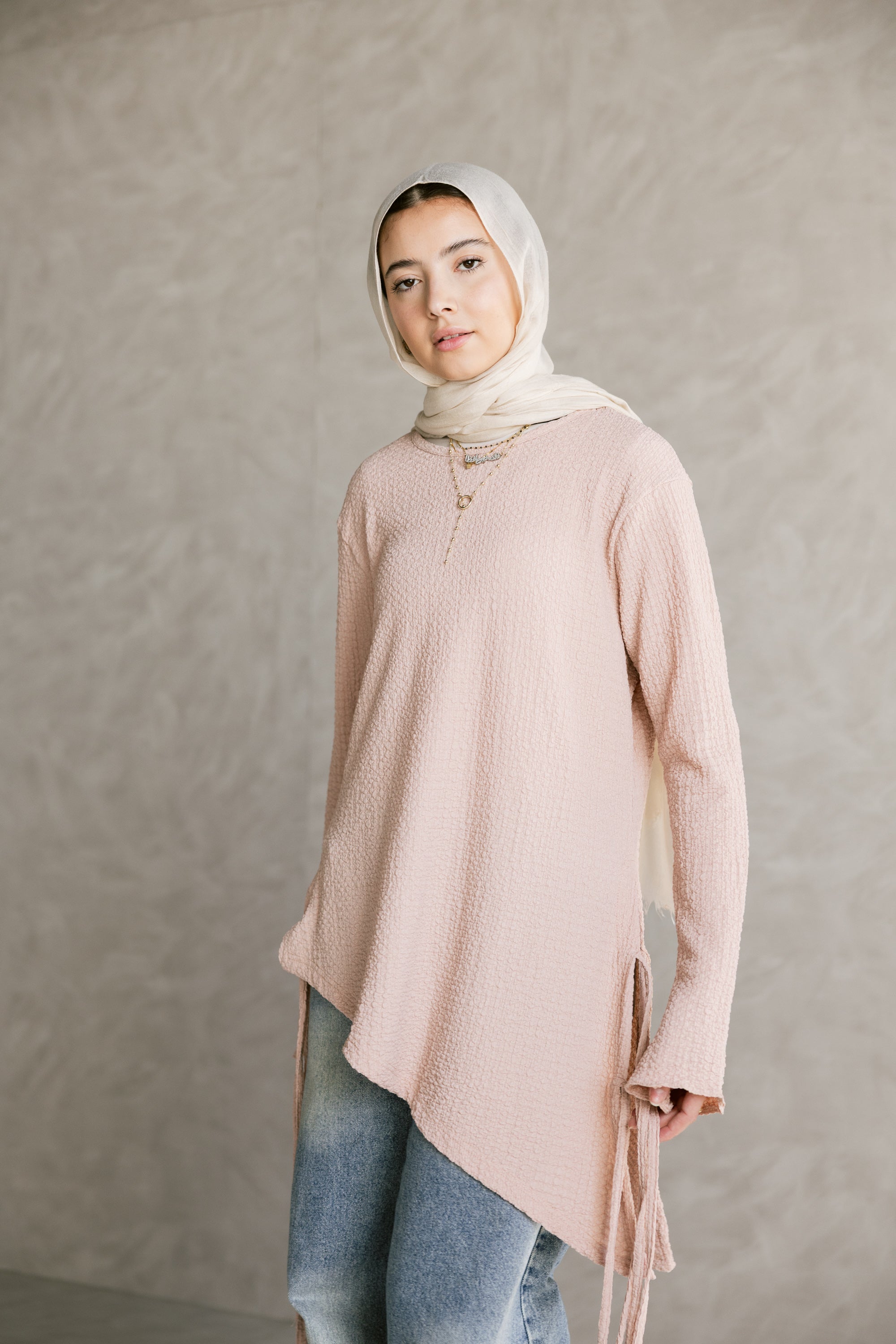 Blush pink Asymmetric Top