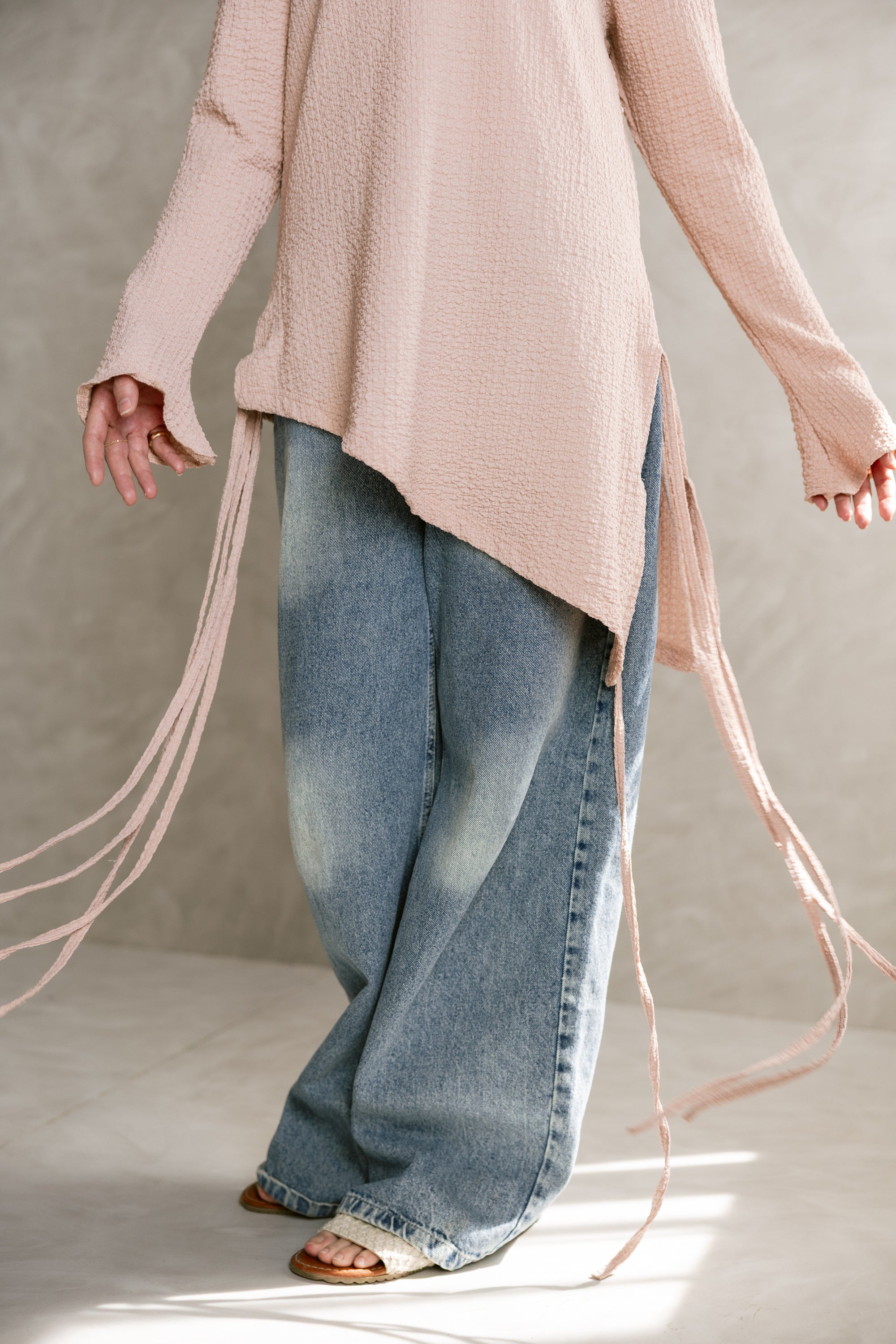 Blush pink Asymmetric Top