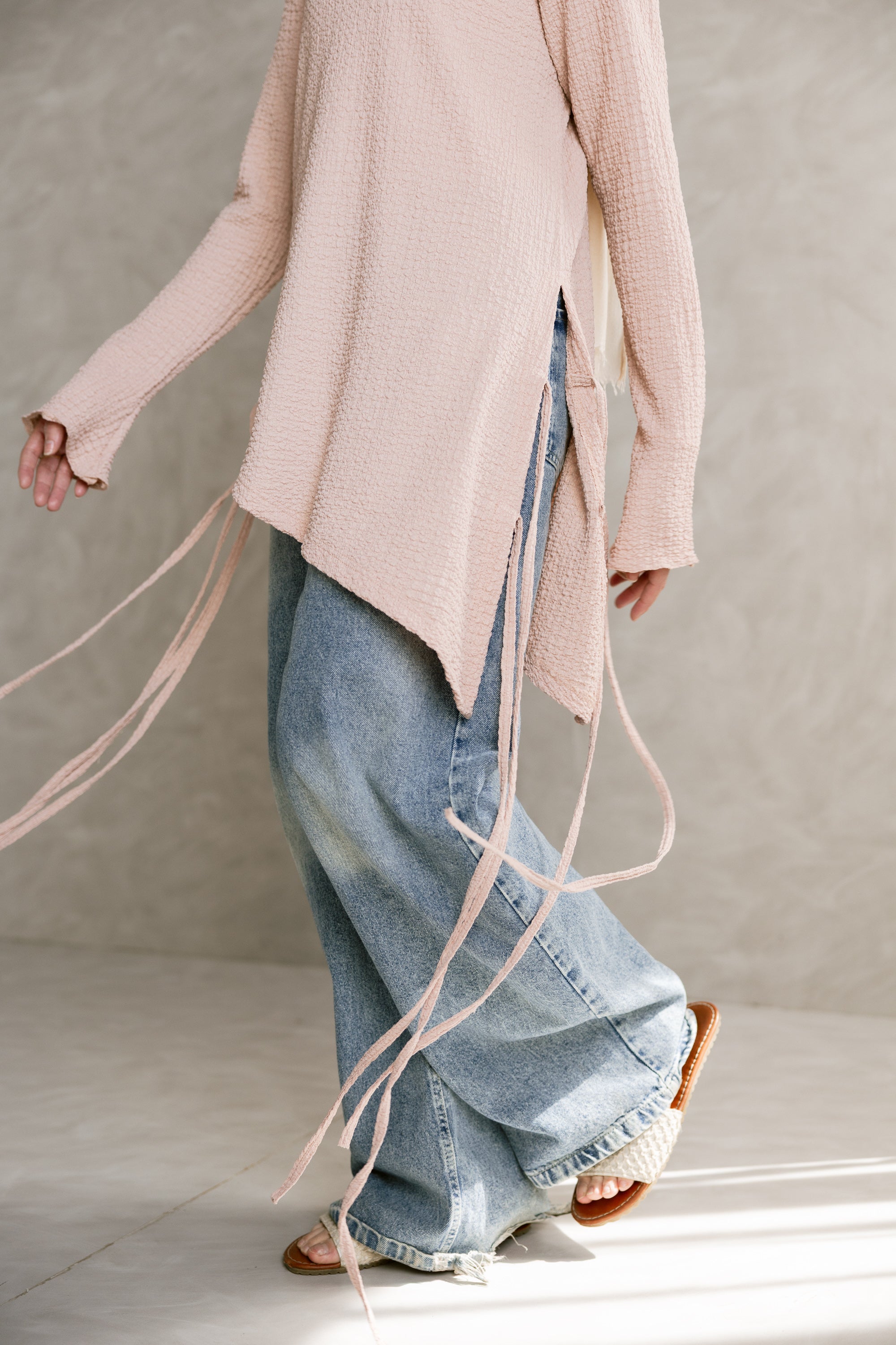 Blush pink Asymmetric Top