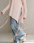 Blush pink Asymmetric Top