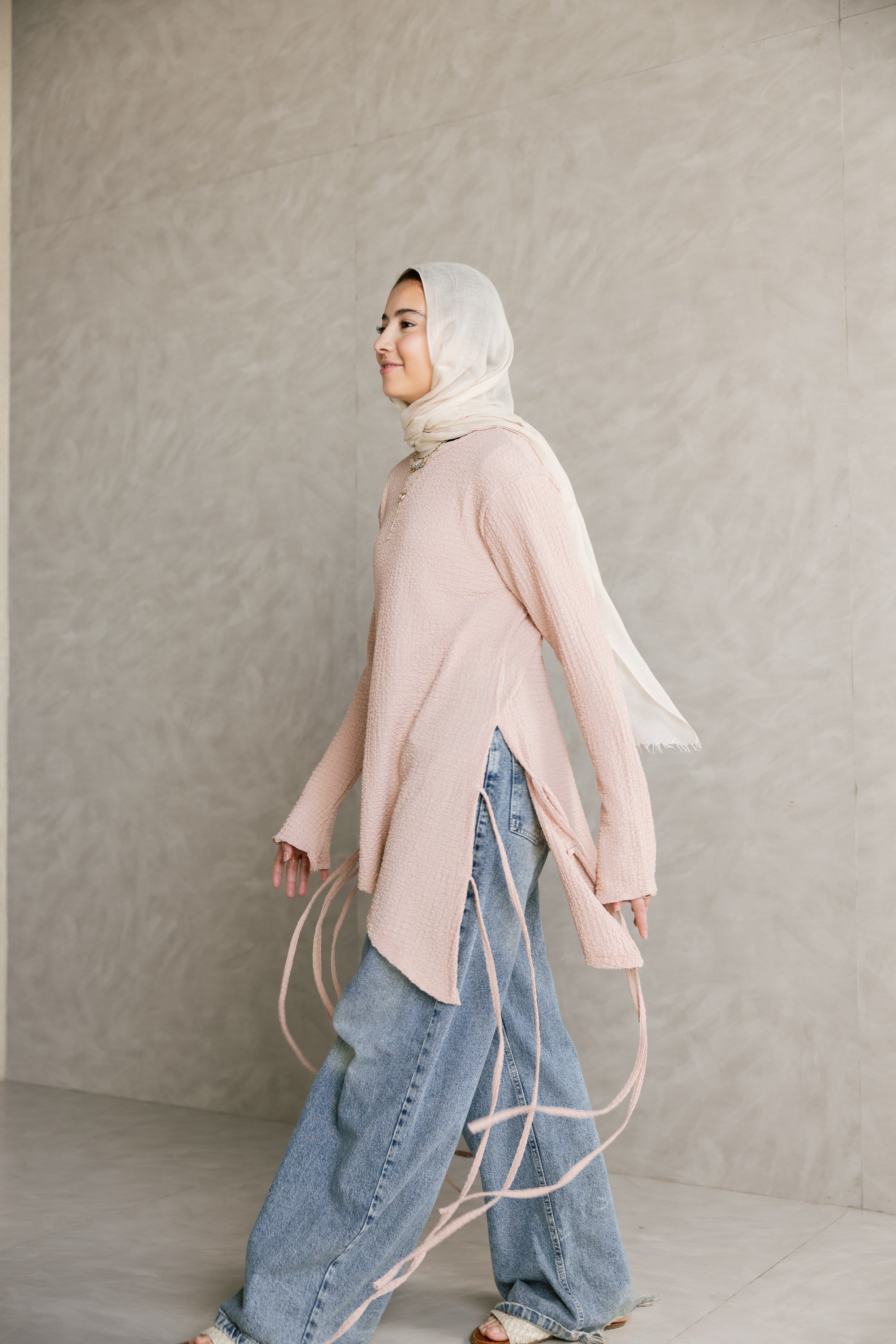 Blush pink Asymmetric Top