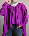 Fusia wrinkle top