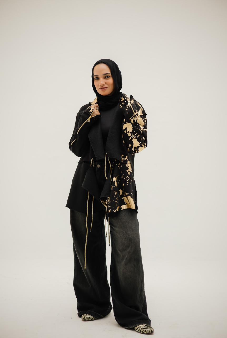 Black X Gold Marble Jacket