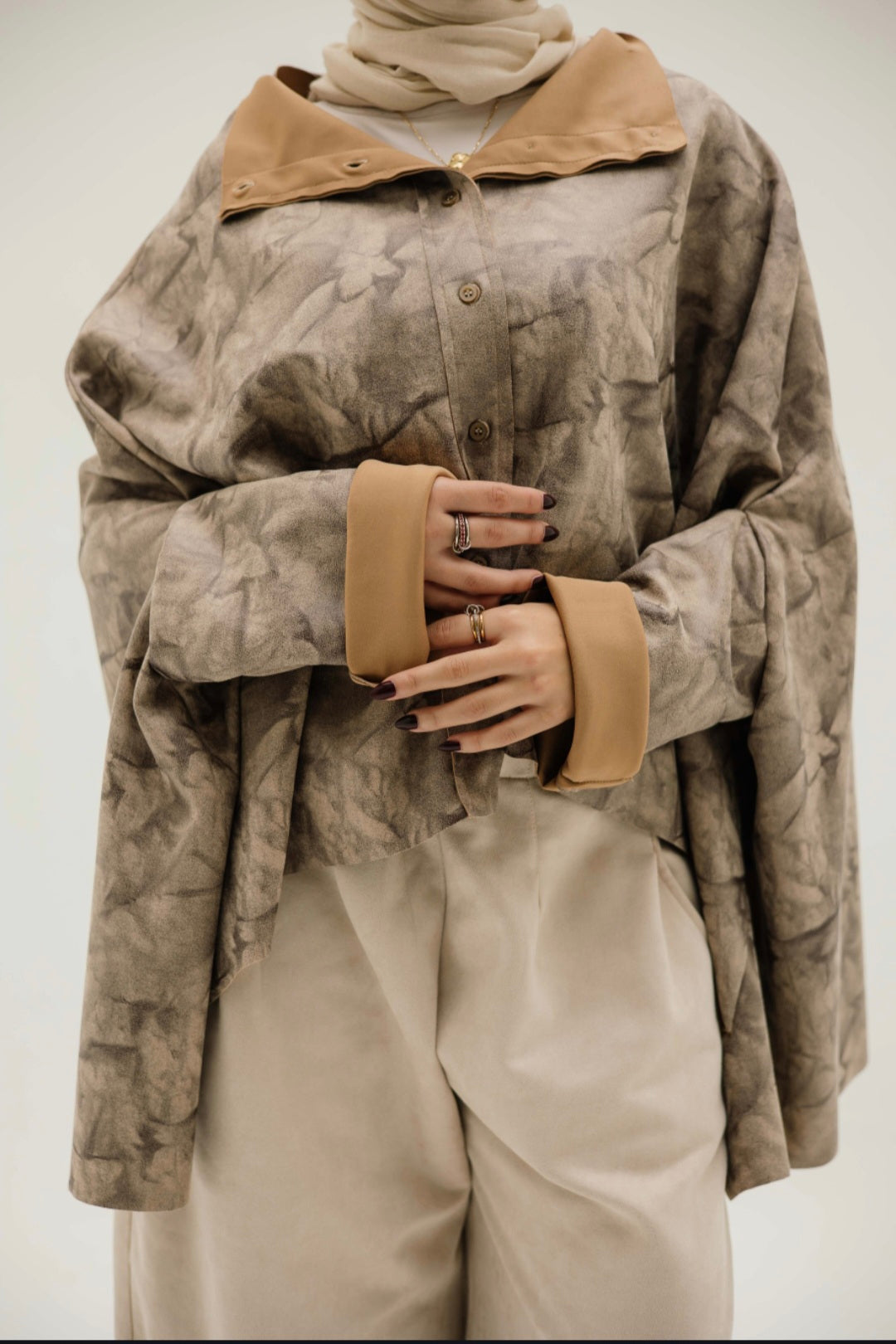 Beige Suede top