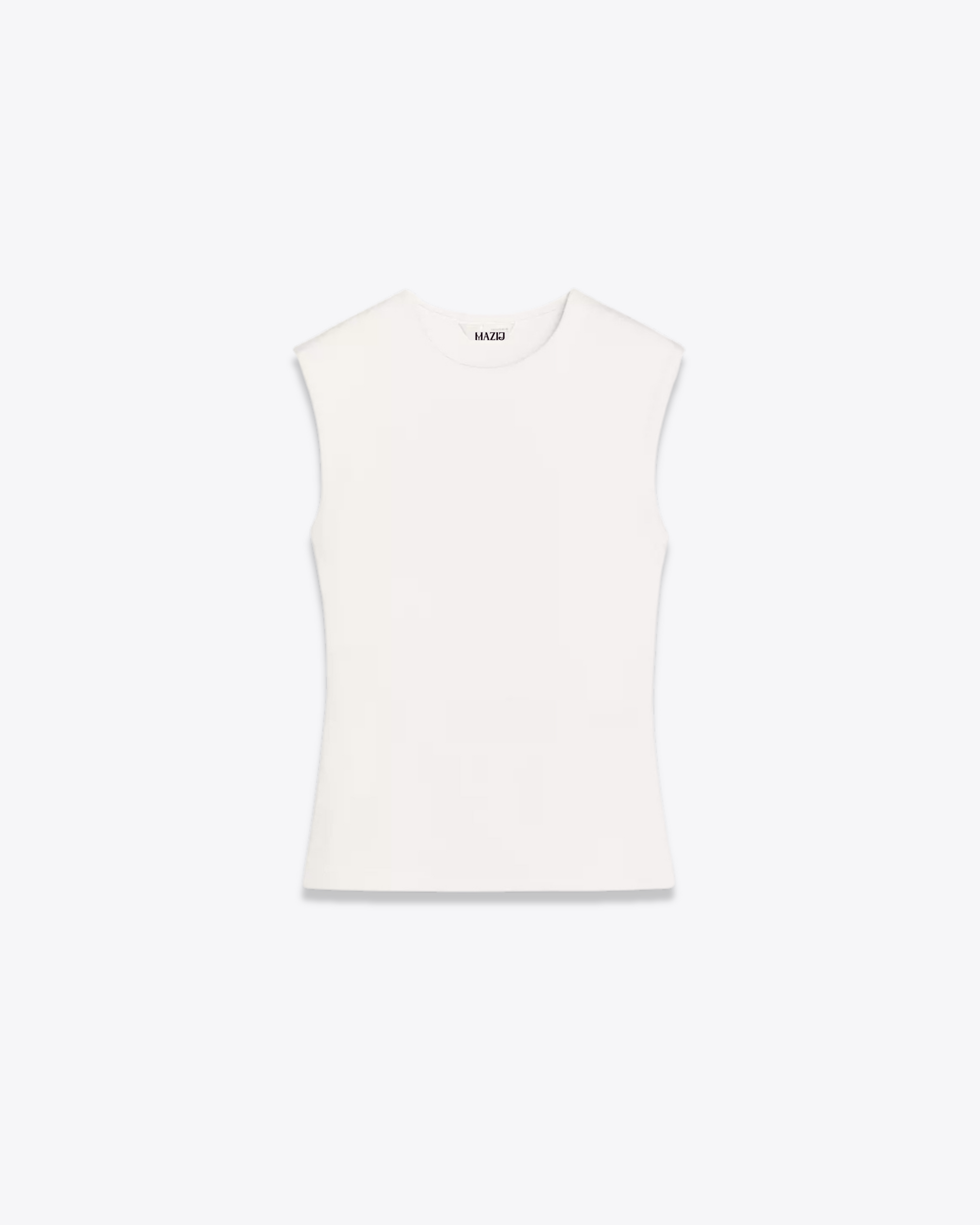 Sleeveless Basic Top in off-white